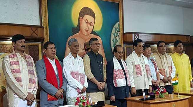 असम: सोनोवाल मंत्रीमंडल में 7 नए मंत्री शामिल