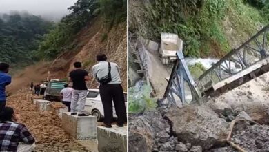 अरुणाचल प्रदेश: भारी बारिश से कई स्थानों पर भूस्खलन, सड़क बह गए, पुल टूट गए, यातायात प्रभावित