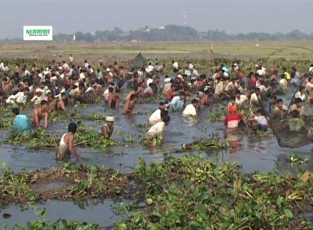 भोगाली बिहू- जागी रोड में कम्यूनिटी फिशिंग
