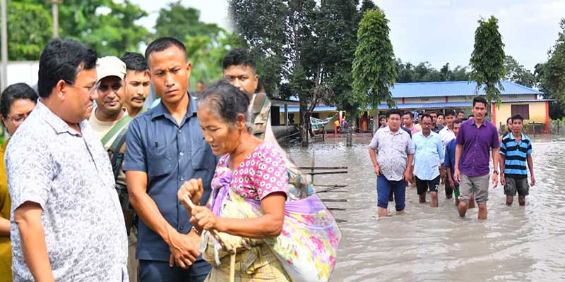 असम में बाढ़: चिरांग, बोंगाईगांव जिले हुए जलमगन,10 राहत शिविर लगाए गए