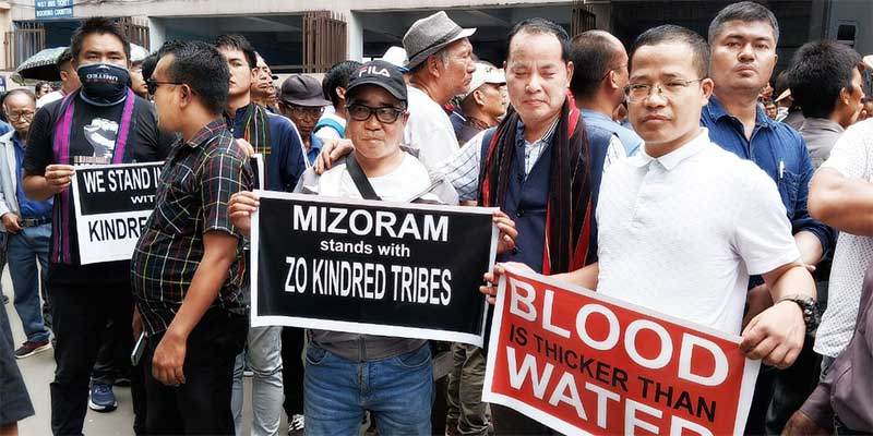 Mizoram: मणिपुर हिंसा के विरोध में ZO Tribe का Aizawl में प्रदर्शन